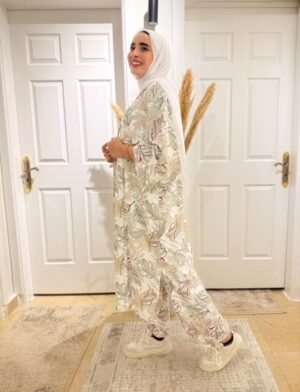Printed Green Suit – Two-Piece Set